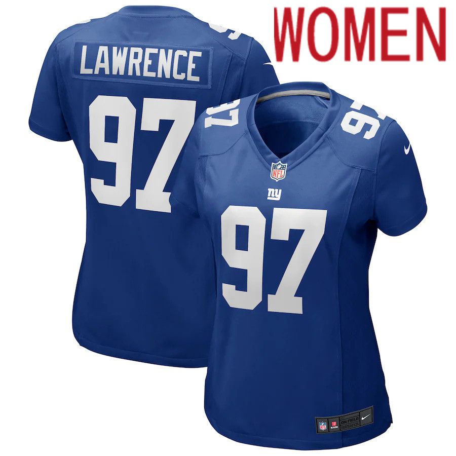 Women New York Giants #97 Dexter Lawrence Nike Blue Game Player NFL Jersey